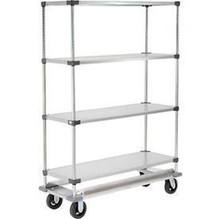 GLOBAL EQUIPMENT Nexel    Galvanized Shelf Truck with Dolly Base 60x18x81 1600 Pound Capacity 242000